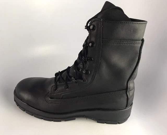 BELLEVILLE MEN'S 360ST Steel Toe VIBRAM Combat Boots Black Leather Size