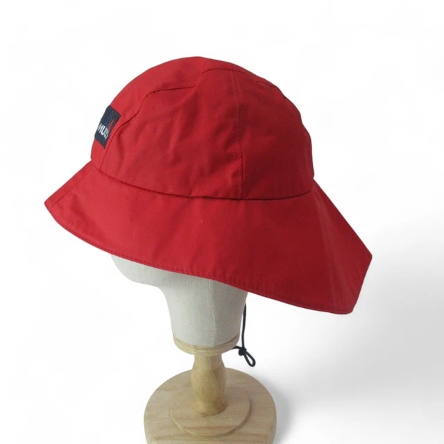 MUSTO UNISEX RED Waterproof Bucket Sailing Hat Flap Ear And Neck UK