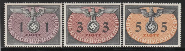 Stamp Germany Poland General Gov't Official Mi 13-5 Sc NO13-5 1940 WWII War MNG