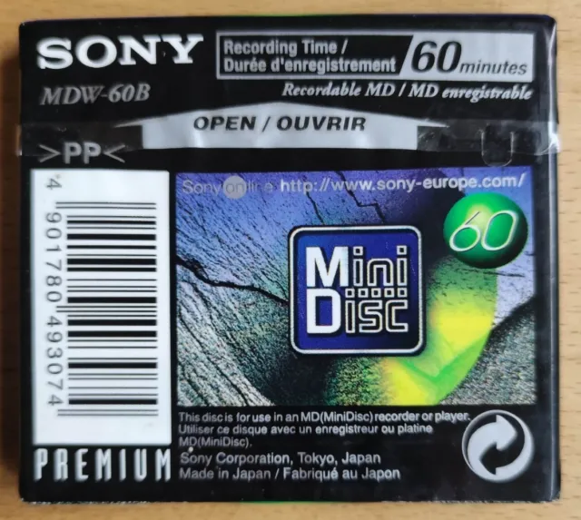 Sony MiniDisc Premium MDW-60B - Digital Audio MiniDisc / NEU 2