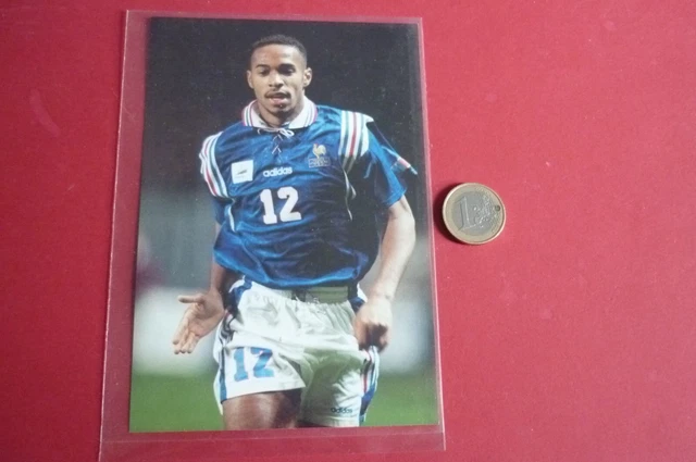 Photo Ancienne Equipe De France - Thierry Henry - 15x10 Cm - Avant 2000