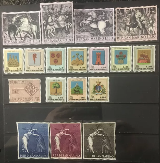 San Marino 1968 - Complete Year, 18 stamps MNH