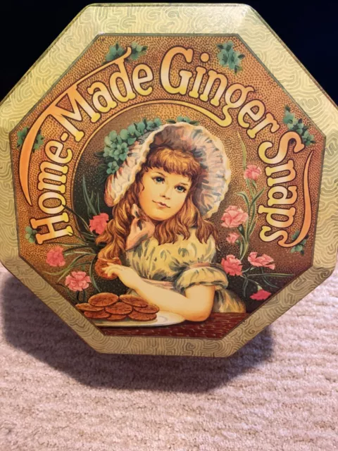 Vintage Country Range Home-Made Ginger Snaps Tin by Geo. Baker & Son, Yorkshire