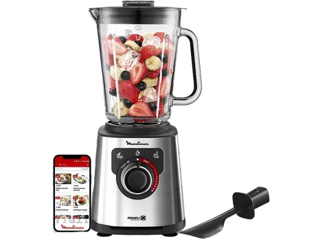 Batidora de vaso - Moulinex PerfectMix+ LM871D, 1200 W, 2 L, 6 Cuchillas