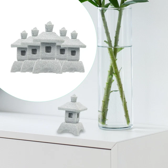 5pcs Giardinaggio Piccolo Acquario Decorazione Giardino Pagode Ornamenti,