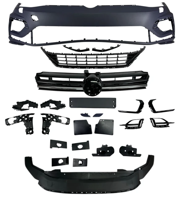 Front Bumper Body Kit Golf R Look Primed For Vw Golf Mk7.5 2017-2021