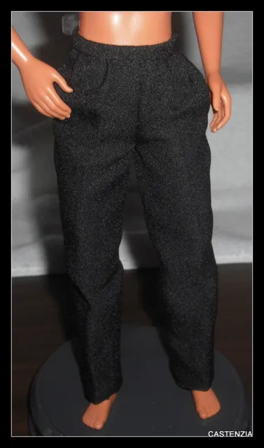 Ken Doll Bottom Mattel Barbie Loves Elvis Black Slacks Pants Bottom Clothing