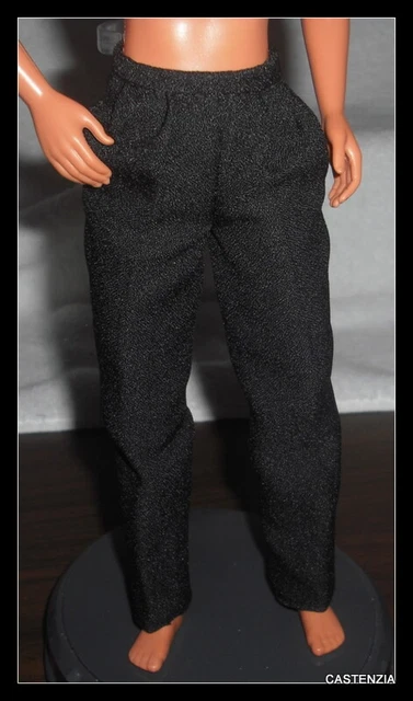 Ken Doll Bottom Mattel Barbie Loves Elvis Black Slacks Pants Bottom Clothing Ken Doll Bottom Mattel Barbie Loves Elvis Black Slacks Pants Bottom Clothing