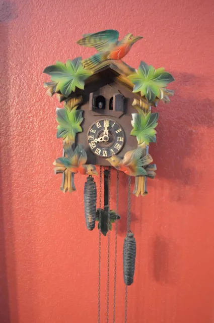 Vintage Germany Black Forest Cuckoo Clock Music Box,1 Day,Not Working,Harry Lime