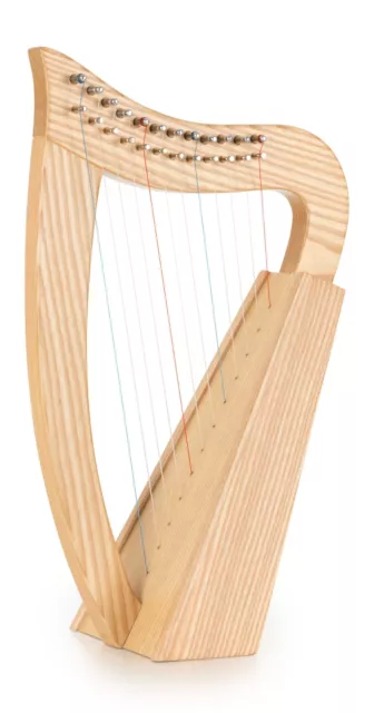 Irlandais Celtique Harpe 12 Cordes Nylon Bois de Frêne Set Housse & Clés Accord