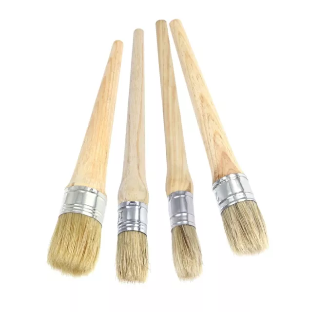 4 Pcs En Bois Peinture Claire Brosse Murale Professionnelle