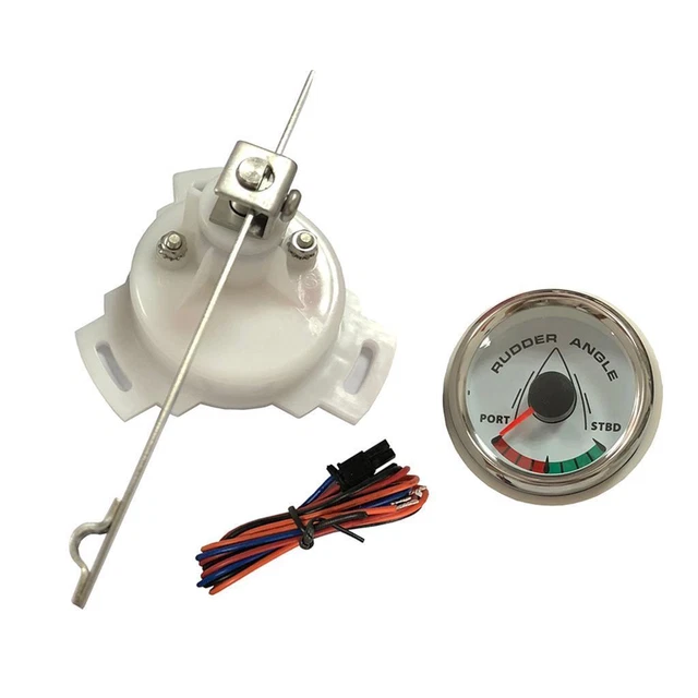 Indicateur D'angle De Gouvernail Marin 52 Mm – 9-32V, 0-190Ω, Capteur Inclus, Acier Inoxydable 316L, IP67