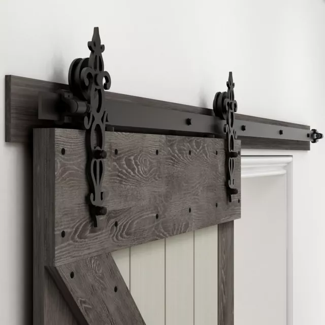 4FT -20FT Sliding Barn Door Hardware Track Single/Double Door Kit, Home/Kitchen 2