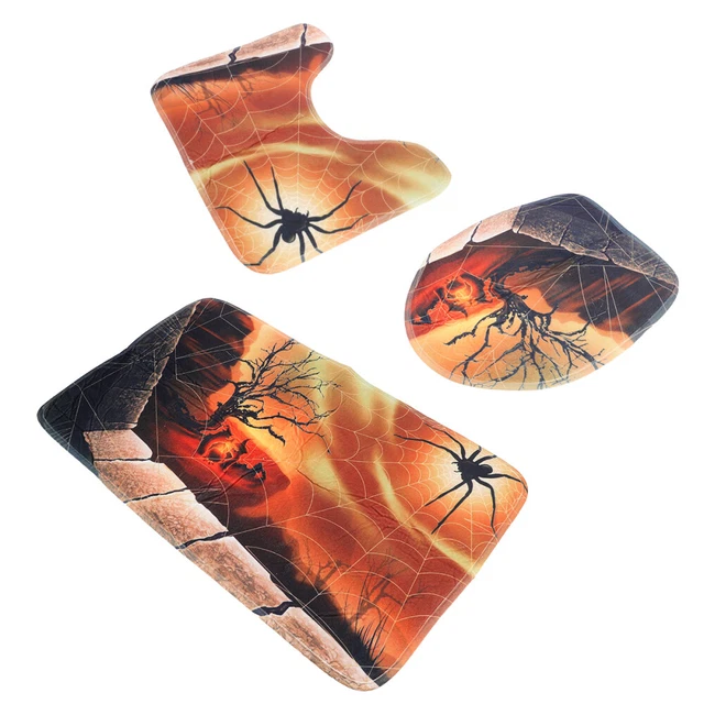 Flanell Wildleder Dreiteiliges Set WC-Deckel-Set Toilettenmatte Wasser Aufnehmen