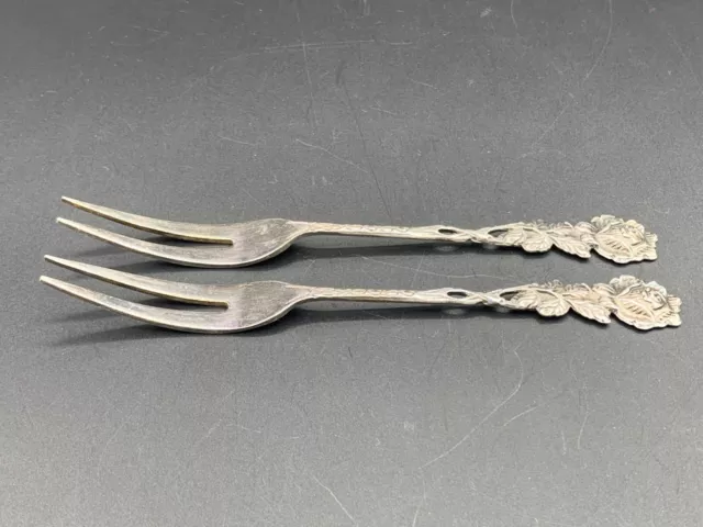 Hildesheimer Rose Serving Mooring Forks 100 Silver Pad Plated Olive Lemon Forks