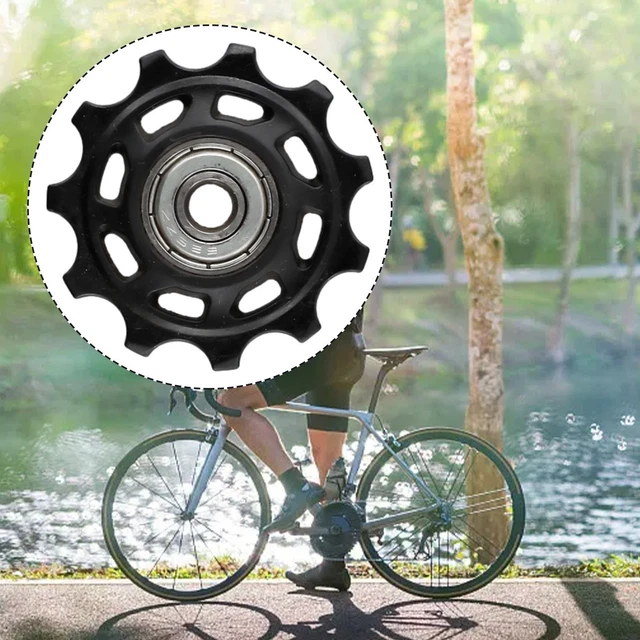 Lot de 2 poulies de dérailleur arrière en céramique pour VTT, vélo de route (11T-bleu