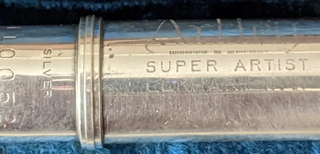 Artley Super Artist Flute  RARE 1963 Solid Silver Open Hole