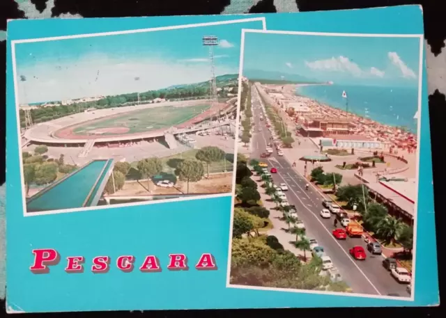 Stadio Di Pescara - Cartolina D'epoca 1977  Calcio