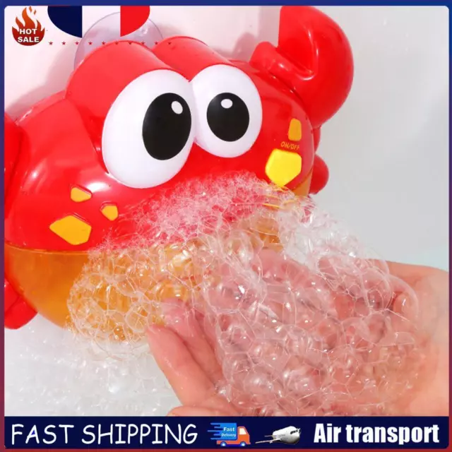 Electric Baby Bath Toys Funny Musical Bubble Machine Water Toy Gifts (Crab) FR