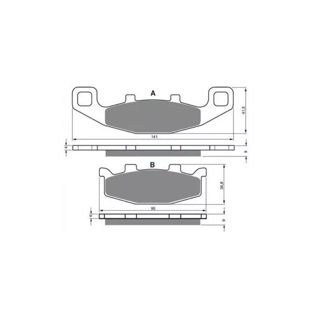 Plaquettes de frein Ar, Av Ga ou Av Dr Kawasaki GPX 750 R 1987 - 1989