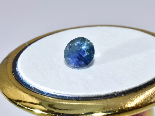 Australian Natural Faceted Sapphire -1.4 CT Parti Blue & Green Round Gemstone