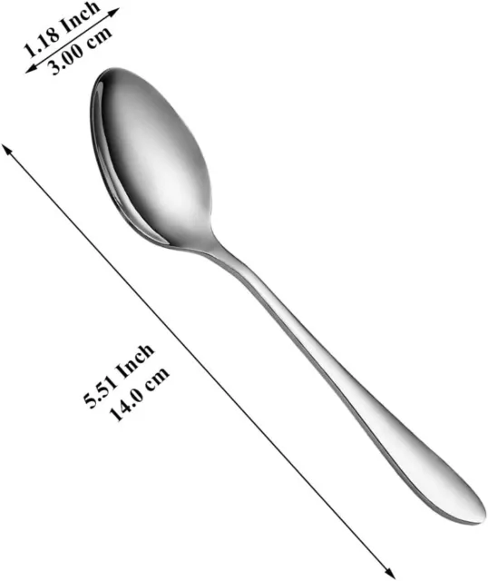 Cucchiaini da caffè 12 pezzi, 14cm Cucchiaini da tè in acciaio inossidabile