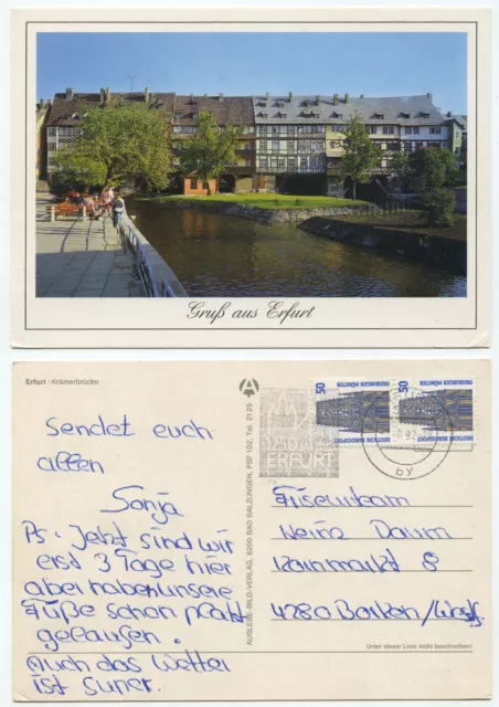 32196 - Erfurt - Krämerbrücke - postcard, run