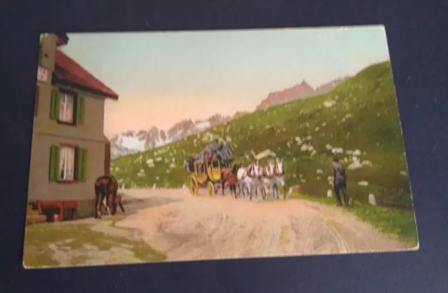 vecchia CARTOLINA postale ILLUSTRATA  1916  viaggiata francobollo