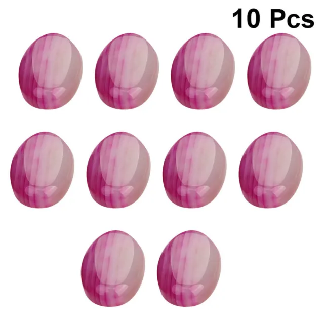 10 Pcs Agate Cabochons Arts and Crafts Supplies Colorful Jewelry Oval