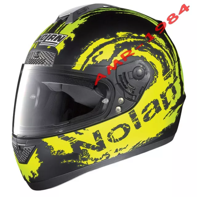 Casque Nolan N63 - N 63 Sketch Noir Mat Jaune Fluo 'Col.55 Taille " XS " N63