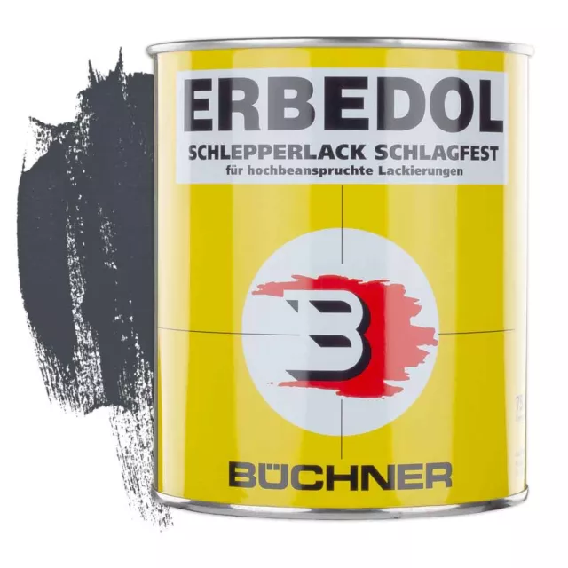 ERBEDOL | Schlagfester Lack | für Schlepper | RAL 7024 | graphitgrau | 0,75 l