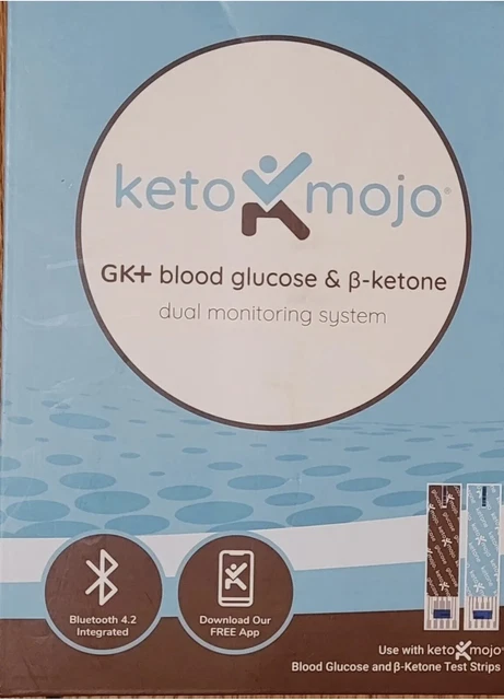 Sistema de monitoreo dual Keto Mojo GK+ glucosa en sangre y cetona B con aplicación SELLADO