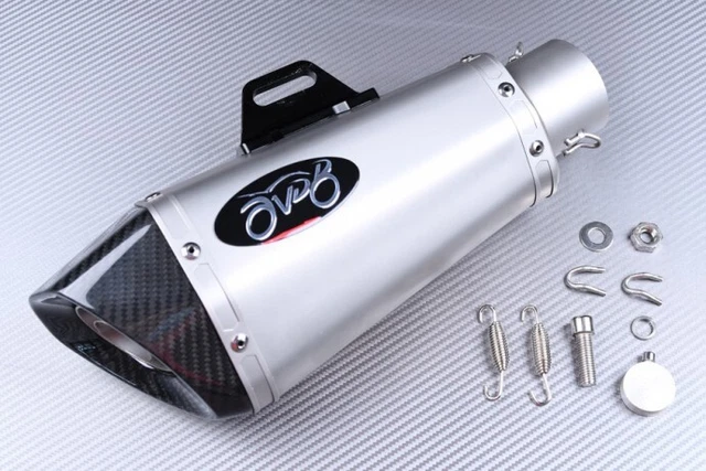 Pot D'échappement Slip-on Universel AVDB Noir - Diamètre 61 Mm - Neuf Sous Emballage Pour Custom Moto