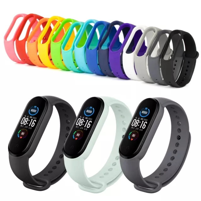 Ersatz Armband für Xiaomi Mi Band 5 & 6 mit Metallstift Fitness Tracker Silikon