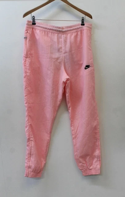 NIKE MEN S VAPORWAVE Pink Black Large Swoosh Joggers Pants