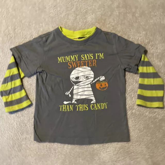 Mummy Says I’m Sweeter Than This Candy Shirt Toddler 3T Long Sleeve Halloween