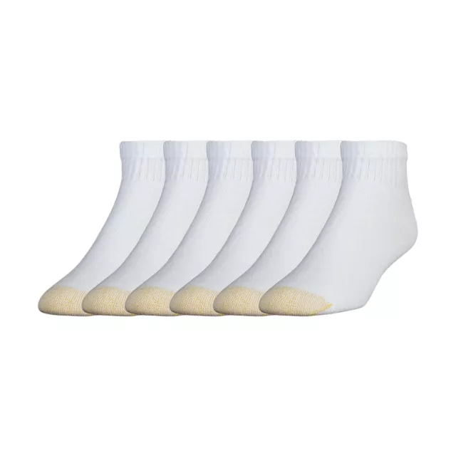 Gold Toe Men's Cotton Quarter Athletic Socks Multipairs Shoe Size: 6-13 6 Pairs