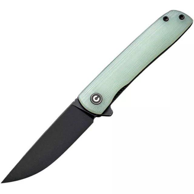 Civivi Bo Folding Knife Jade G10 Handle Nitro-V Drop Point Plain Black C20009B-4