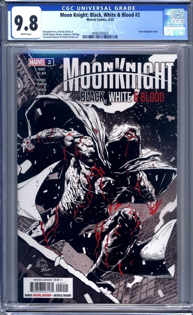 Moon Knight: Black, White & Blood #2 Marvel Comics 1st Print CGC 9.8