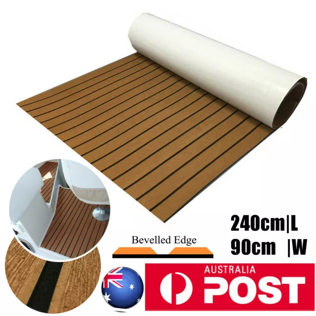 Wood Brown Boat Decking Flooring Sheet EVA Foam Marine Faux Teak Nonskid Carpet