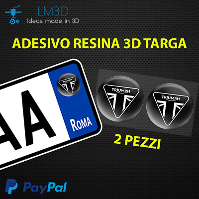 2 Adesivi Stickers bollino 3D Resinato targa Auto Moto LAZIO calcio 