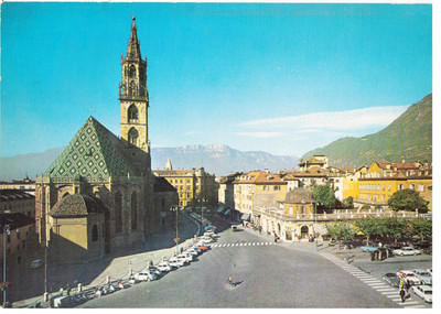 CARTOLINA TRENTINO ALTO ADIGE BOLZANO 7943 PIAZZA WALTHER E DUOMO 