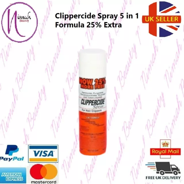 Clippercide Spray - For Hair Clippers 5 in 1 Formula (15 Oz.) 25% extra free
