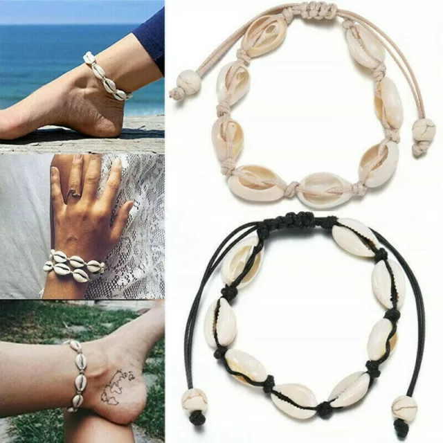 Été Plage Mer Coque Bracelet Femme Bijoux Cheville Bracelets Pied Chaîne