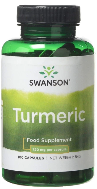 Swanson Cúrcuma 100 Cápsulas 720mg Curcuma Curcumina