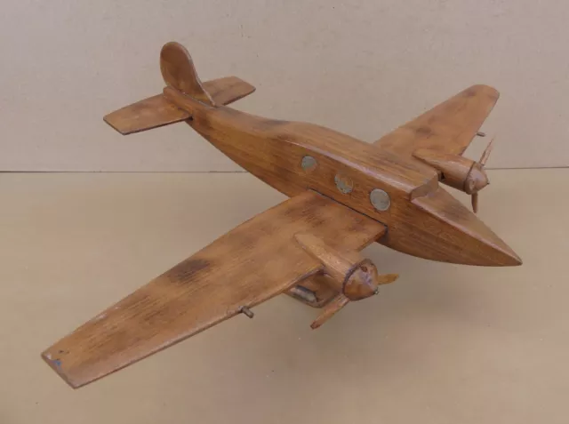 PHASZ Maquette d'avion en Bois - Avion en Bois pour - Modèle d'artisanat  d'avion, décor d'Bureau en Bois Avion Vintage pour garçons Adultes