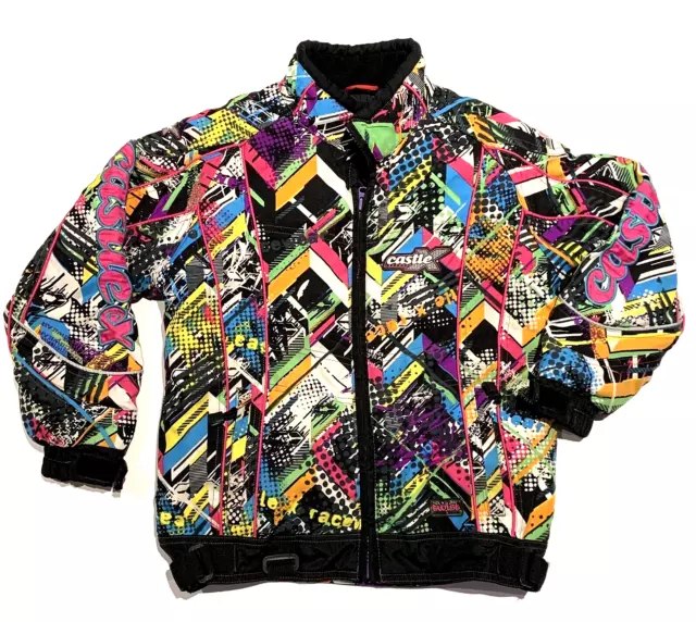 Castle X Racewear Girls Medium Jacket Twist Special Edition Neon Snowmobile NICE