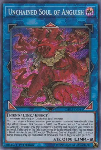 *** Unchained Soul Of Anguish *** Secret Rare Chim-En044 Yugioh!