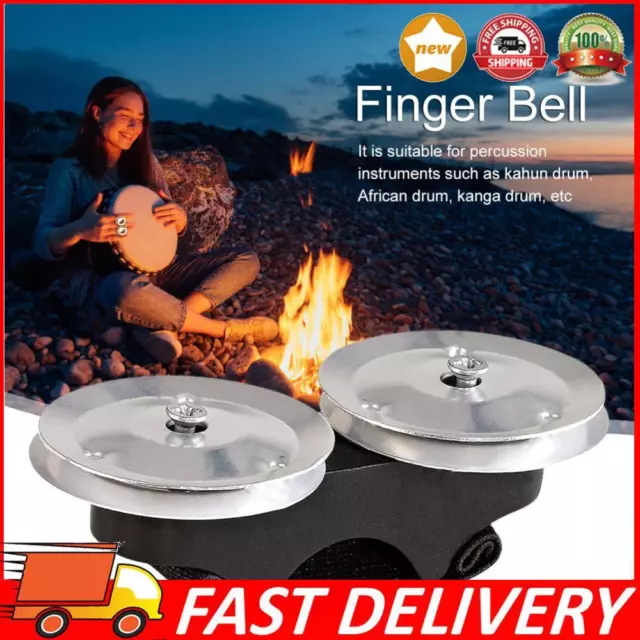 Finger Jingle Tambourine African Drums Finger Bell for Conga Drum Cajon Drum