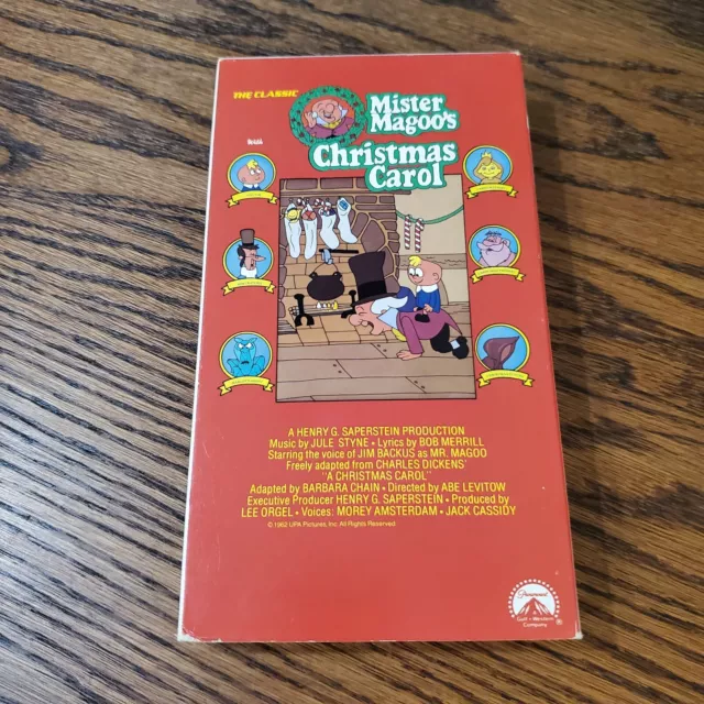 VINTAGE MISTER MAGOO'S Christmas Carol VHS Video Cassette 9.89